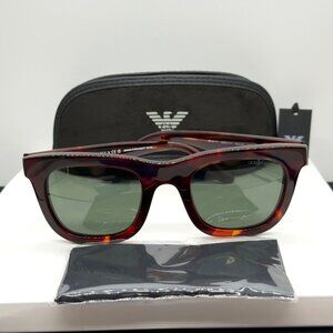 Georgio Armani AR8171 Red Havana Tortoise Frame Green Lenses Sunglasses